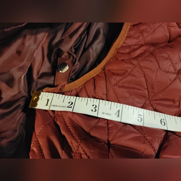 NWT LANDS END 3 in 1 coat/vest burgundy womens extra large - Picture 8 of 16